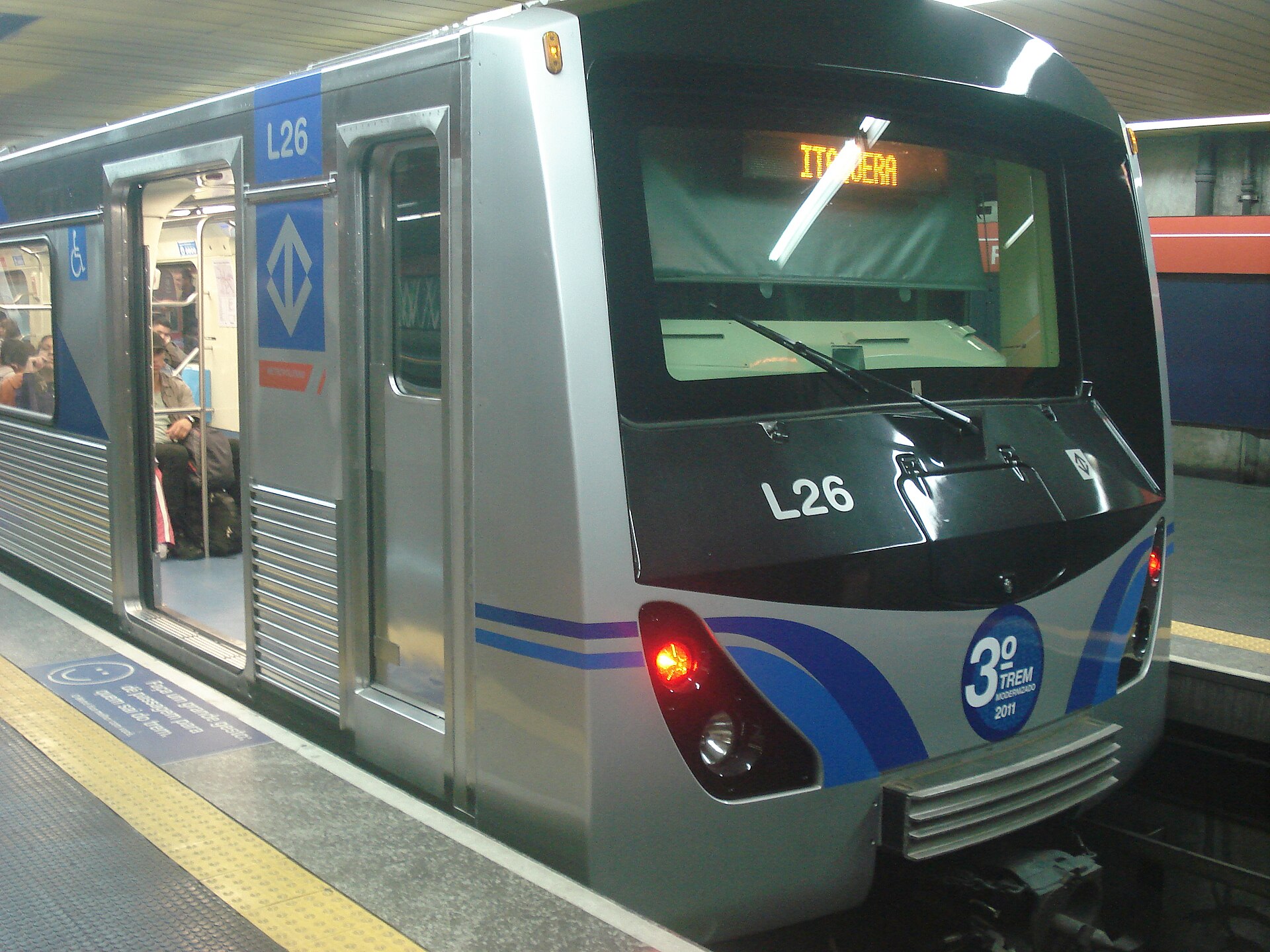 Imagem de referência de Frota L do Metrô de São Paulo, descrito nos dados abertos como série de trens do Metrô São Paulo