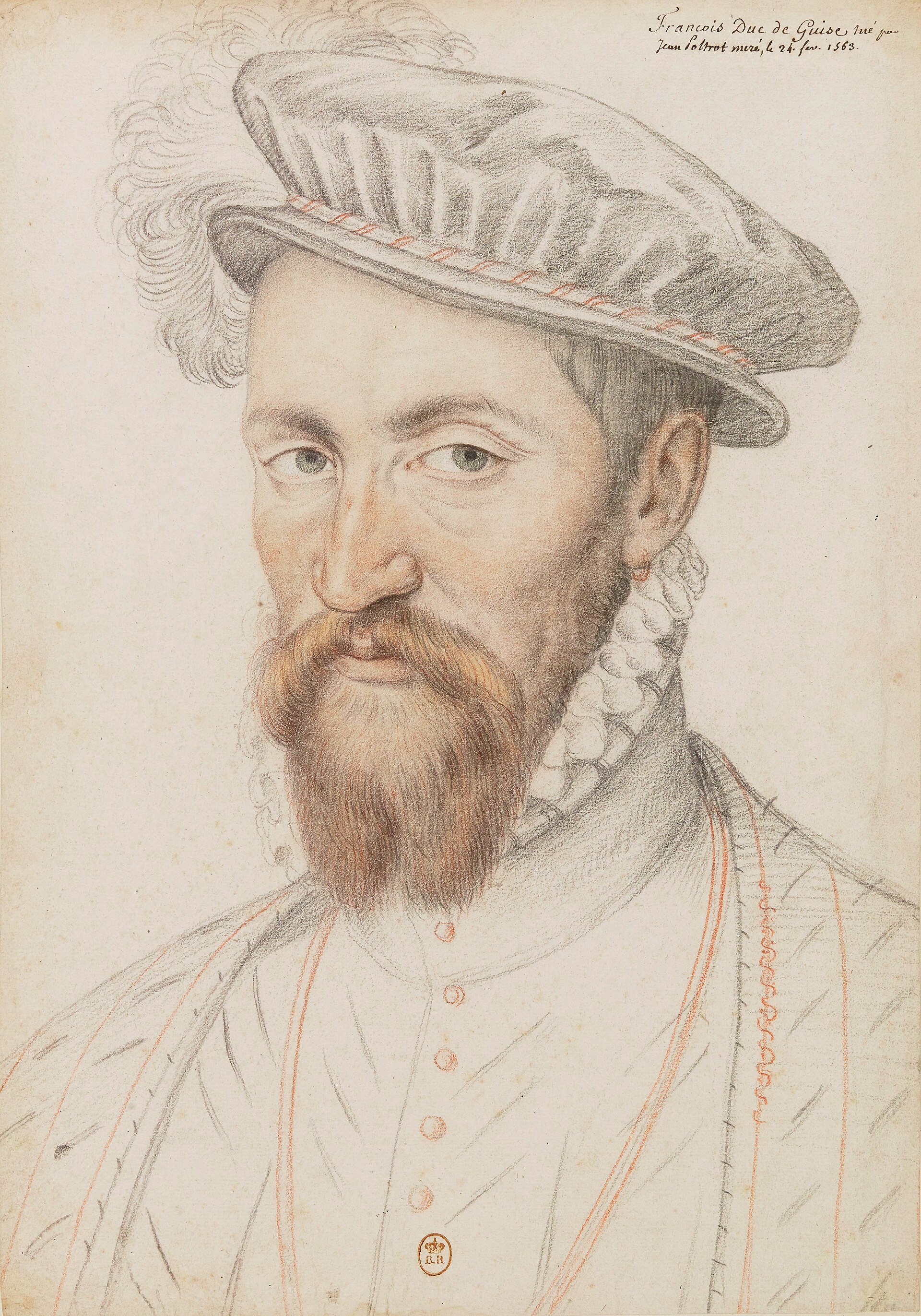 Imagem de referência de François de Lorraine, duc de Guise, descrito nos dados abertos como pintura de François Clouet