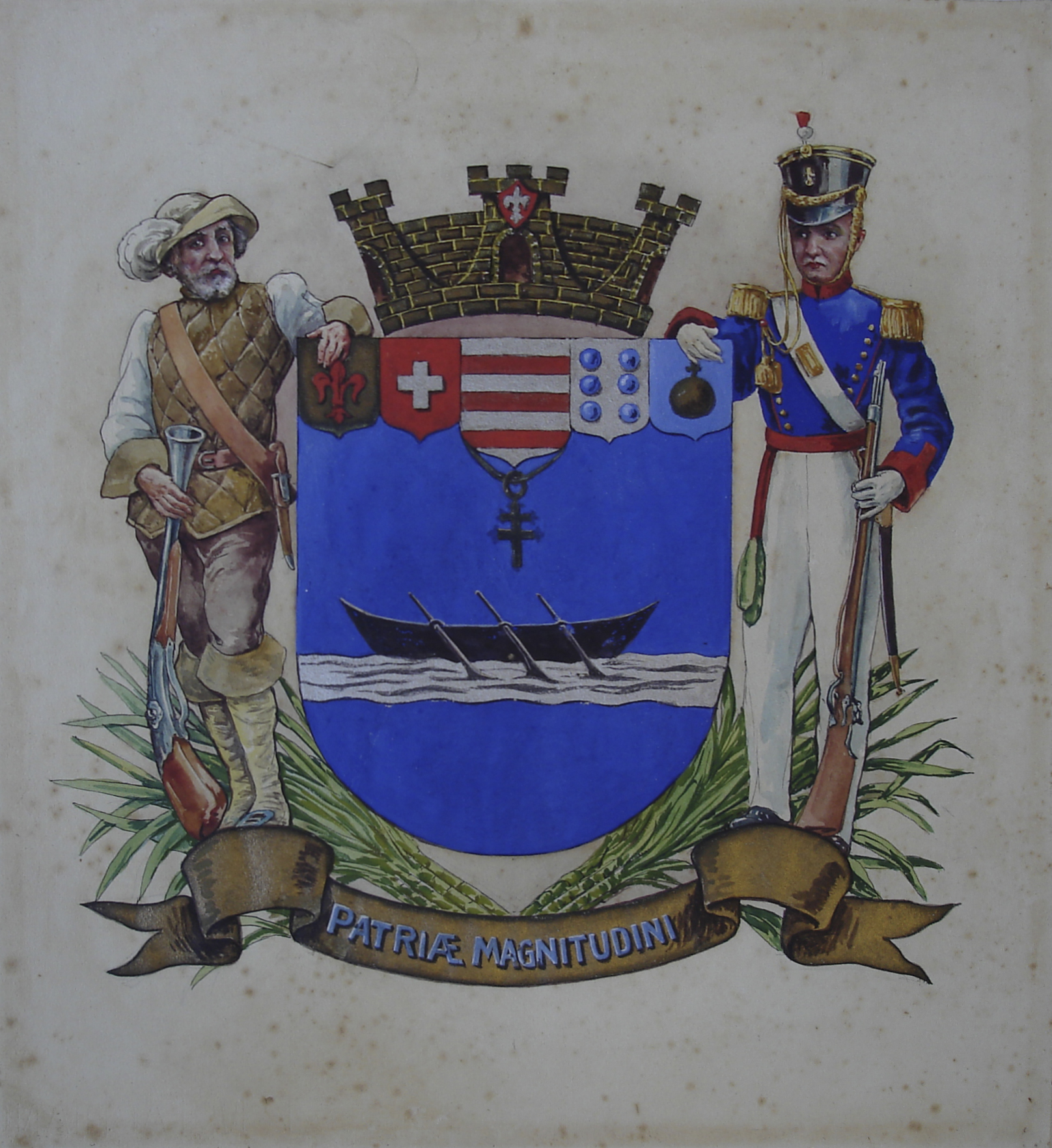 Imagem de referência de Brasão de Lorena, descrito nos dados abertos como pintura de José Wasth Rodrigues