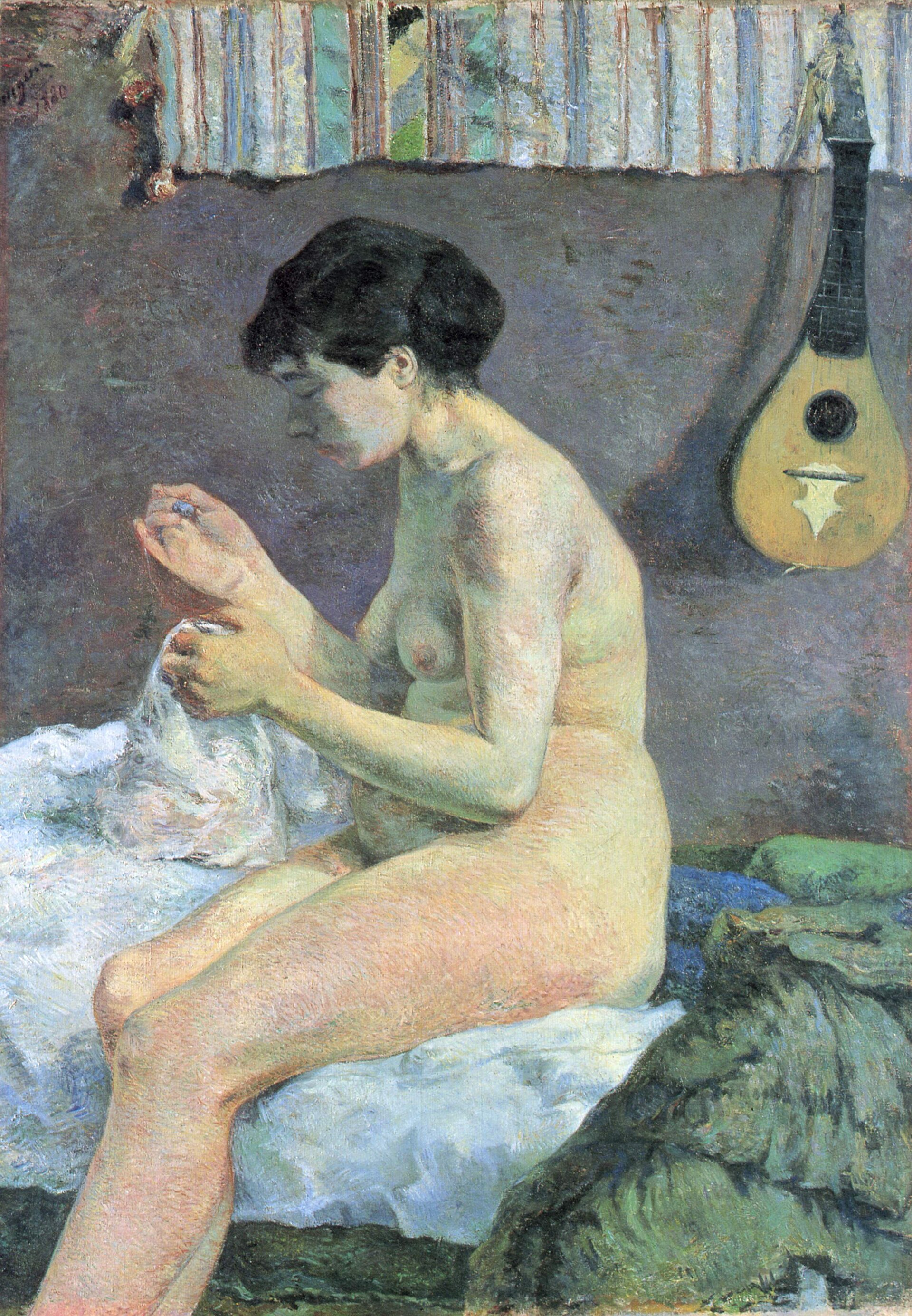 Imagem de referência de Estudo de um Nu, descrito nos dados abertos como pintura de Paul Gauguin