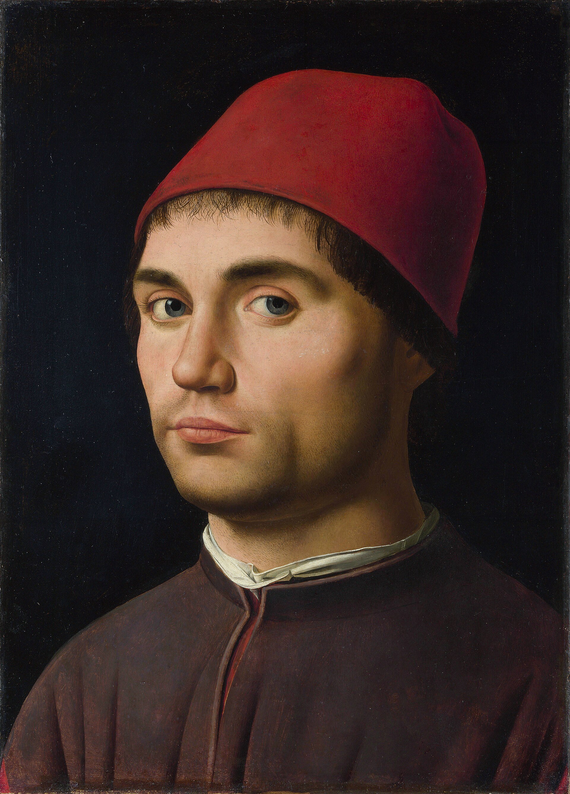 Imagem de referência de Retrato de um homem, descrito nos dados abertos como pintura de desconhecido