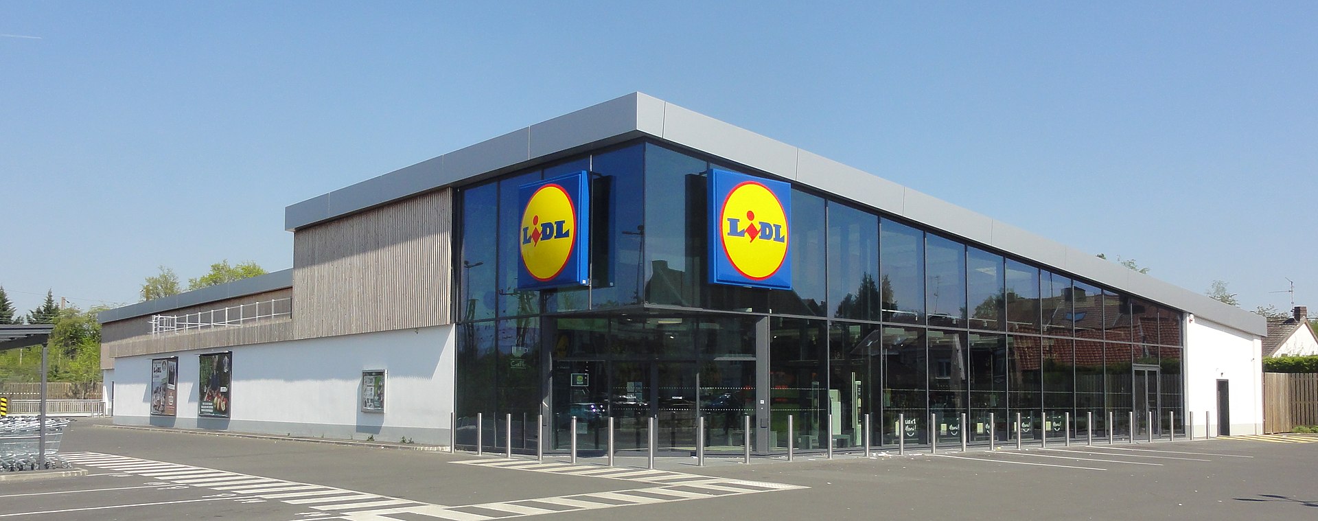 Imagem de referência relacionada a Lidl, item descrito como rede de supermercados de origem alemã