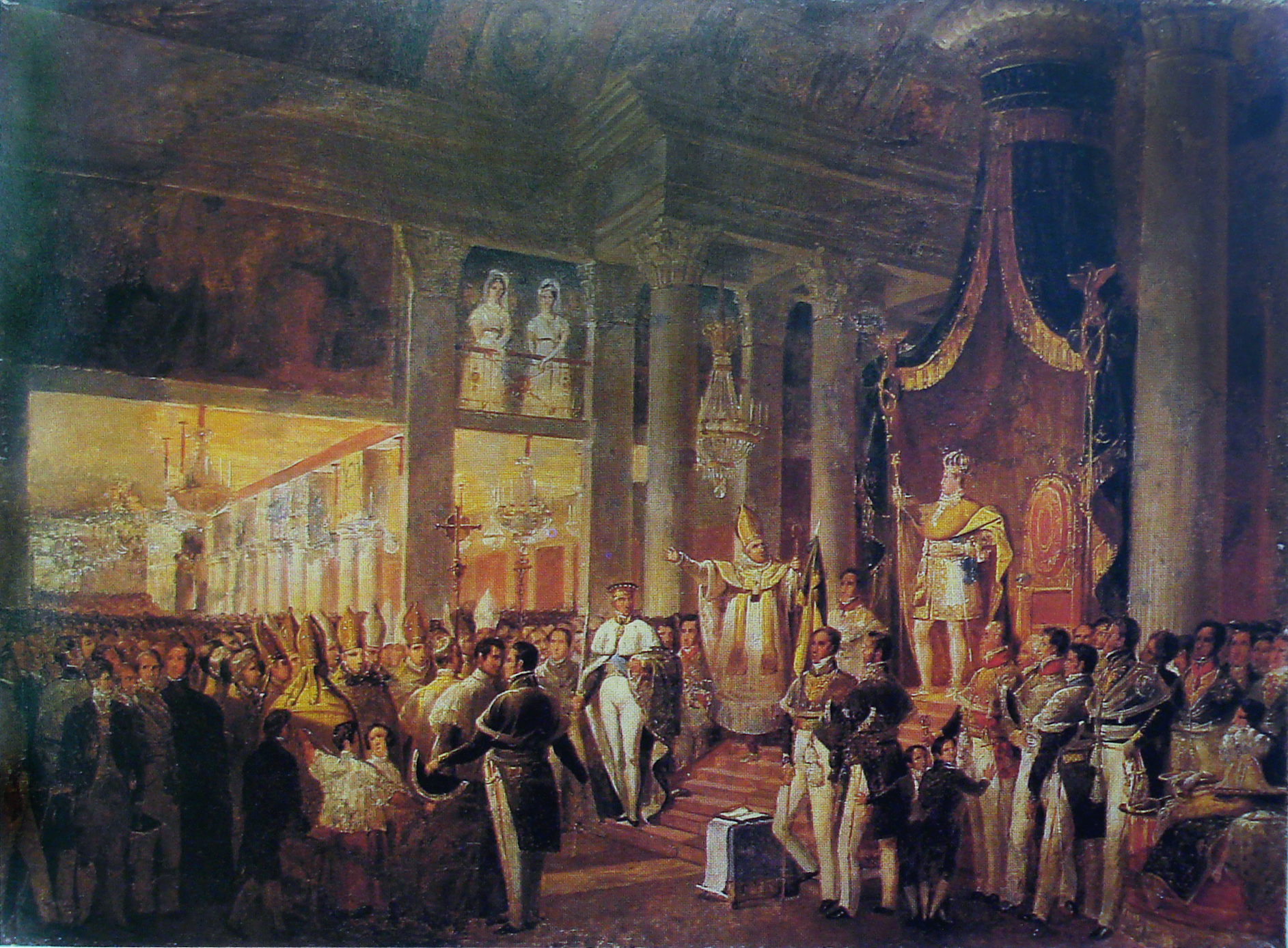 Imagem de referência de Coroação de D. Pedro II, descrito nos dados abertos como pintura de Manuel de Araújo Porto-Alegre