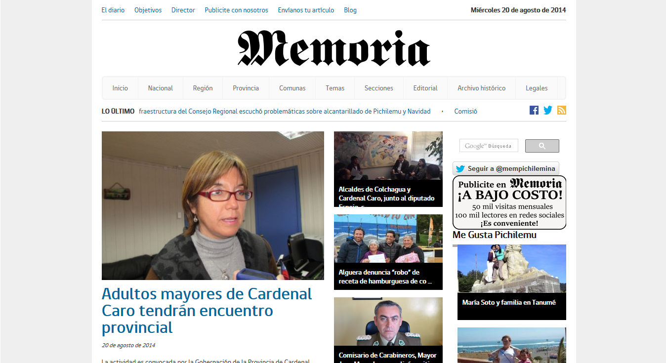 Imagem de referência relacionada a Memoria Pichilemina, item descrito como registro de referência sobre Memoria Pichilemina, organizado a partir de dados estruturados abertos