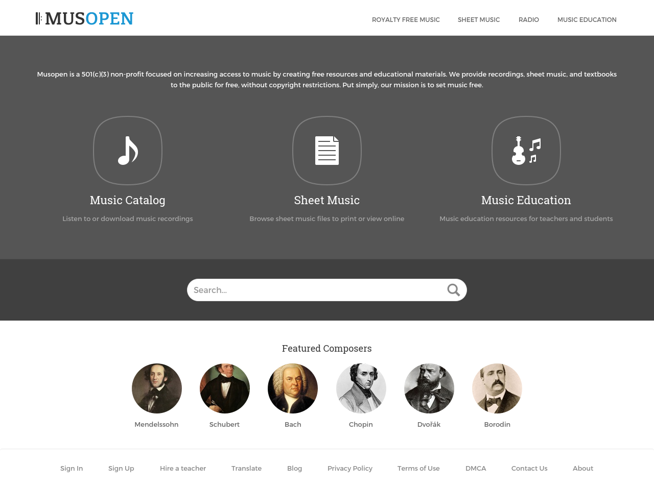 Imagem de referência relacionada a Musopen, item descrito como registro de referência sobre Musopen, organizado a partir de dados estruturados abertos