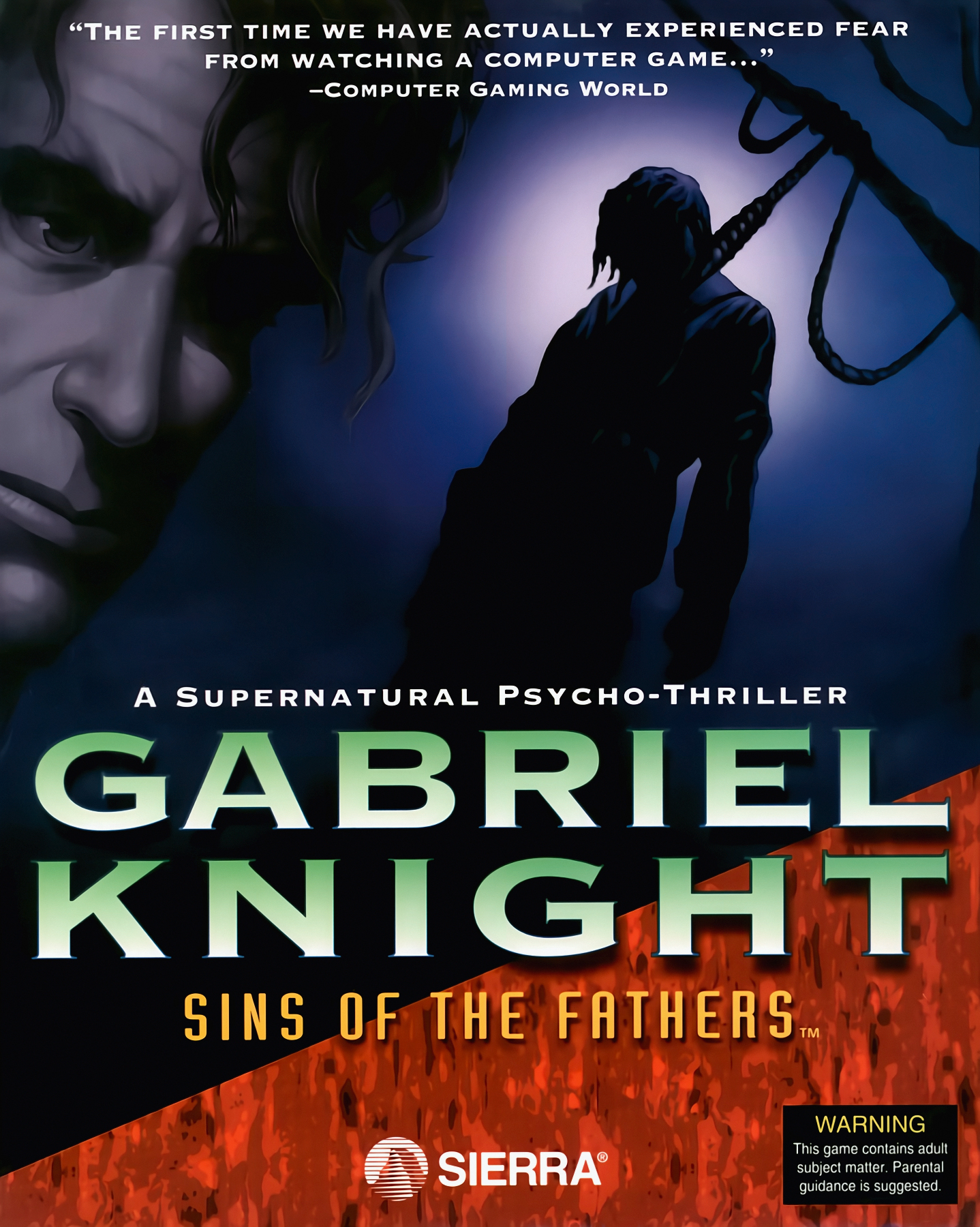 Imagem de referência relacionada a Gabriel Knight: Sins of the Fathers, item descrito como jogo eletrônico de 1993