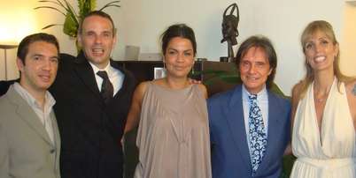 Roberto Carlos com Rafael, Dudu, Luciana e Ana Paula Foto: Reprodu&ccedil;&atilde;o