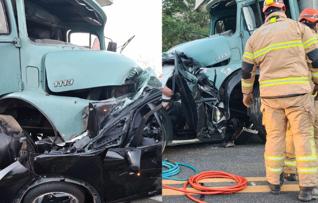 Grave acidente entre carro e caminhão deixa dois mortos na BR-230, entre Juazeirinho e Soledade