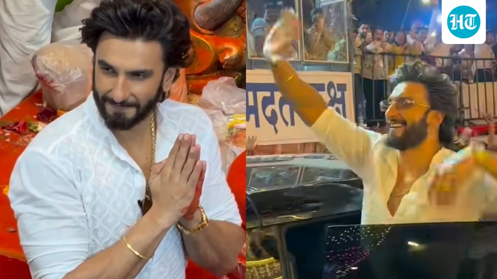 Ranveer Singh busca as bênçãos de Lord Ganesha em Lalbaugcha Raja antes da chegada do seu 2º filho, aperta a mão dos fãs