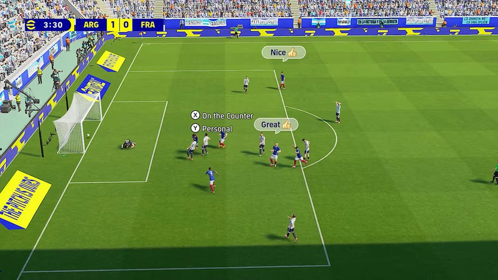 eFootball Kick-Off! tem partidas tradicionais, modo simplificado e controles com acessibilidade — Foto: Reprodução/Nintendo Game Store