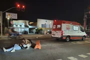 Acidente de moto na Avenida Rebouças, em São Paulo