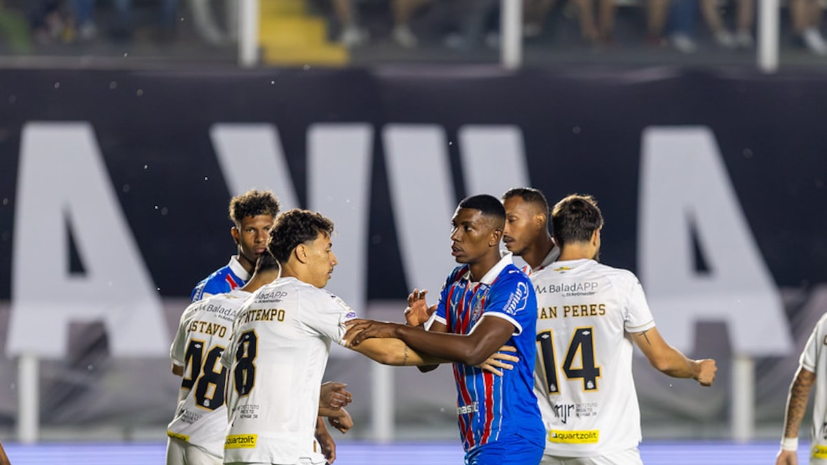 Santos busca empate nos acréscimos após Neymar se descontrolar e ser expulso contra o Bahia
