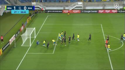Amistoso sub-17: Eduardo Pape faz o gol da vitória do Brasil sobre os EUA em Natal
