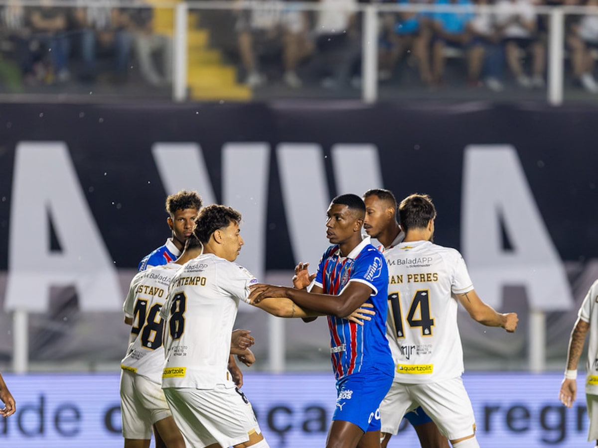 Santos busca empate nos acréscimos após Neymar se descontrolar e ser expulso contra o Bahia