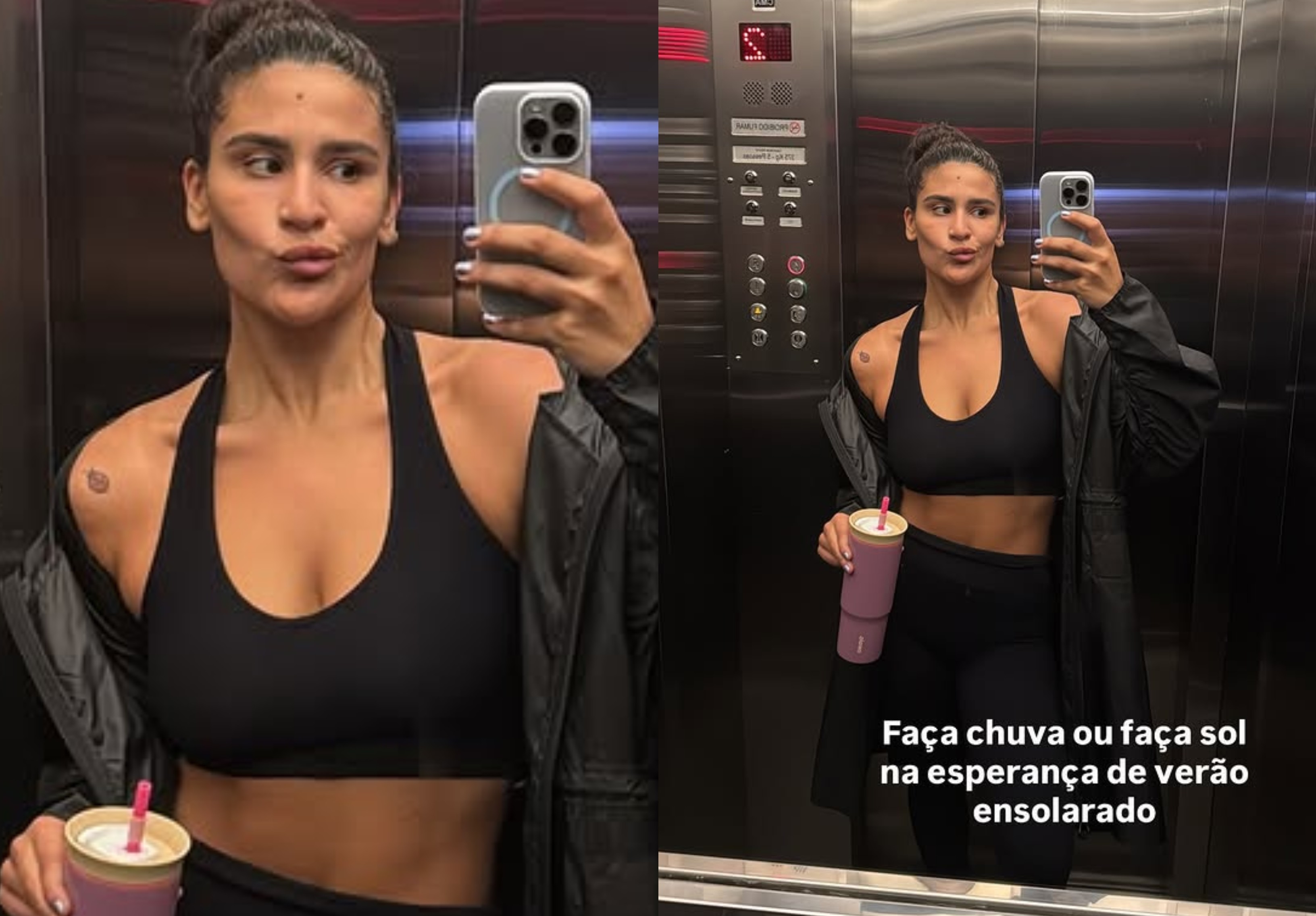 Giulia Costa exibe abdômen definido e reforça foco no verão: 'Faça chuva ou faça sol'