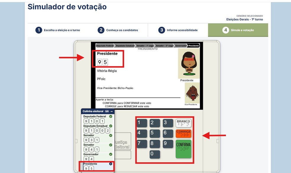 Como votar na urna eletrônica nas Eleições 2026: veja ordem de votação