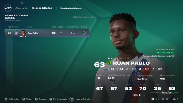 Modo Carreira no EA FC 27: 15 jogadores do Brasileirão para contratar
