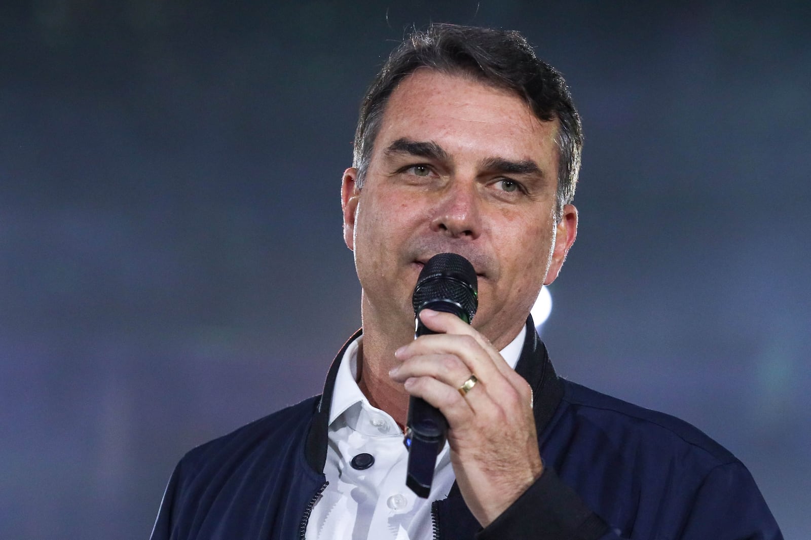 Flávio Bolsonaro, durante convenção do Republicanos, em São Paulo Marina Uezima/Agência O Dia/Estadão Conteúdo - 01.08.2026