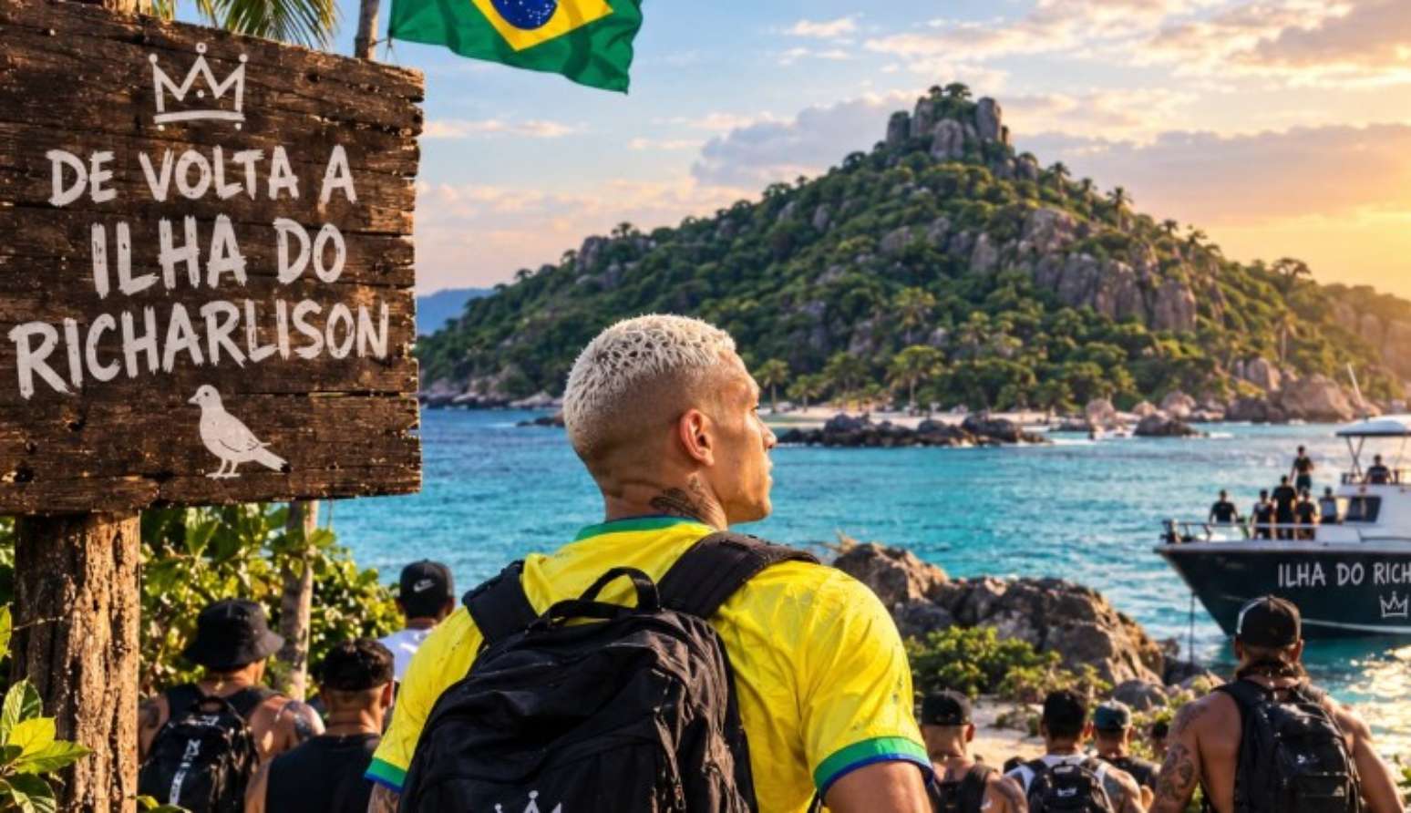 Richarlison ironiza Fl&aacute;vio Bolsonaro (PL) nas redes sociais.