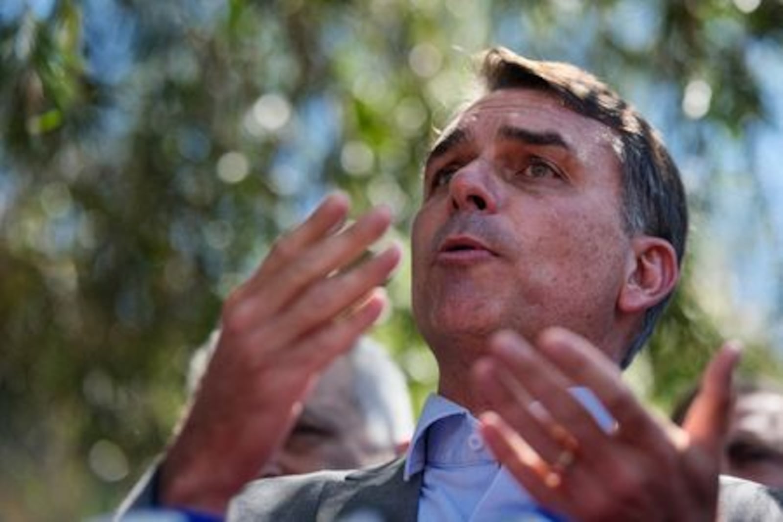 Candidato à Presidência pelo PL, Flávio Bolsonaro 7 de outubro de 2026 REUTERS/Diego Herculano Diego Herculano/REUTERS