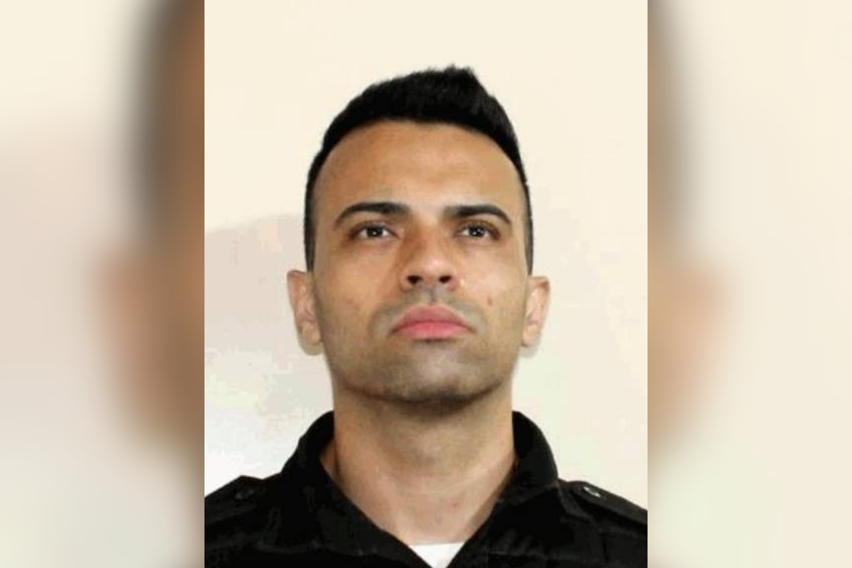 Imagem colorida, policial militar Bruno Dias Delaroli